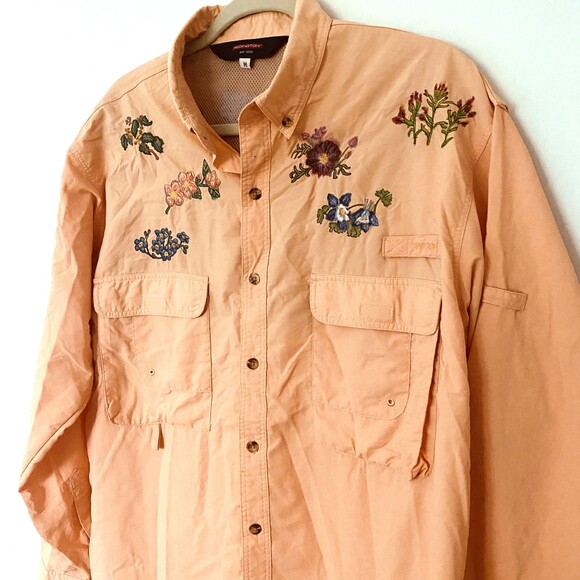 Redington Embroidered Button Down Long Sleeve Women Fishing UPF 30 Shirt Sz M - Picture 12 of 14